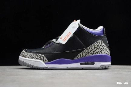COURT CT8532-050 RETRO - 3 PURPLE BLACK JORDAN 0803